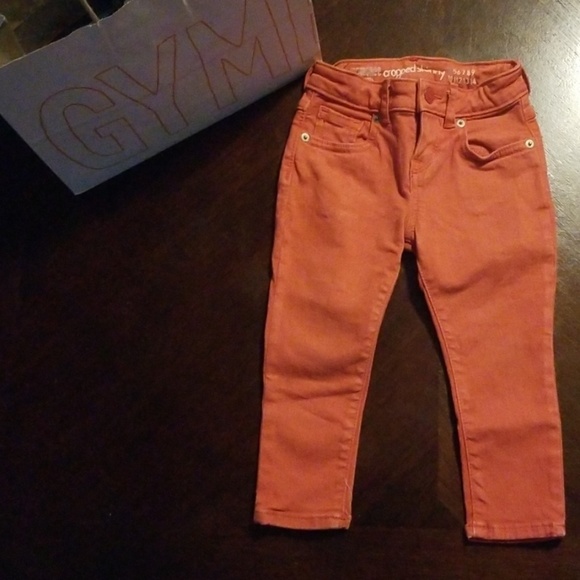 Gymboree red cropped skinny jeans - Picture 1 of 8